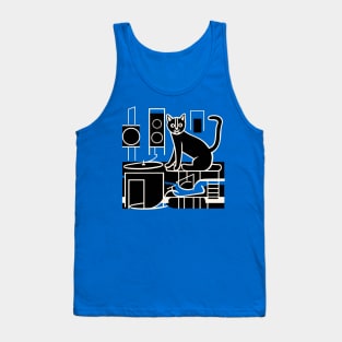 DJ Vinyl Cat Tank Top